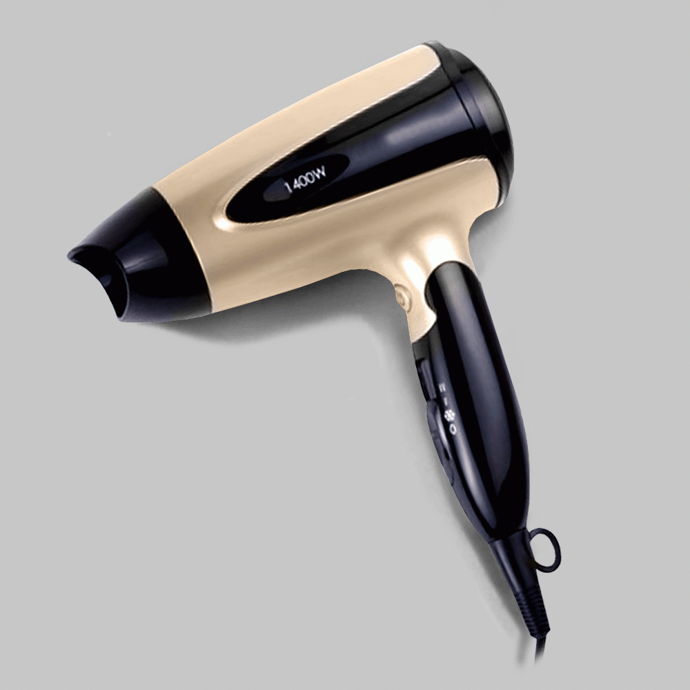 SKU: F6G FOLDABLE MINI HAIR DRYER 1400W GOLD
