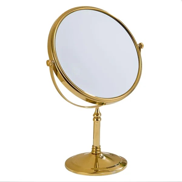 HS-726BG DESKTOP MAGNIFYING MIRROR GOLD 8"