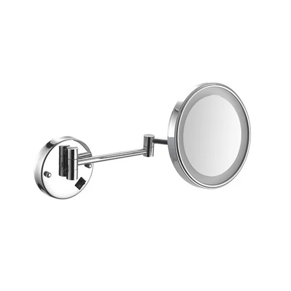 HS-509 WALL MOUNTED MAGNIFYING MIRROR WITH LED LIGHT 8.5"