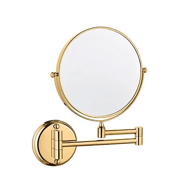 HT-67AG GOLD WALL MOUNTED MAGNIFYING MIRROR 6"
