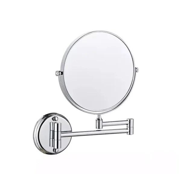 HT-67A SILVER WALL MOUNTED MAGNIFYING MIRROR 6"