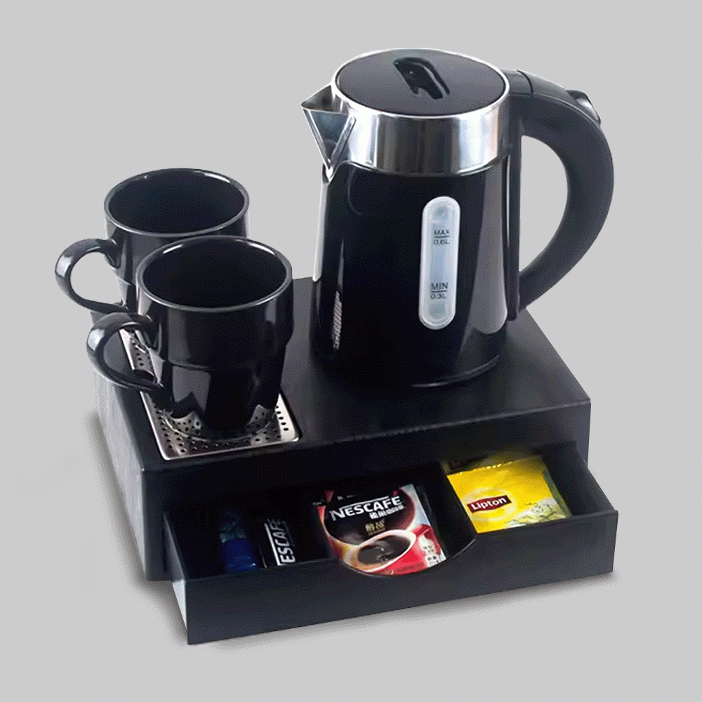 SKU: M-H1262BL KETTLE 0.6L WITH DRAWER TYPE TRAY SET